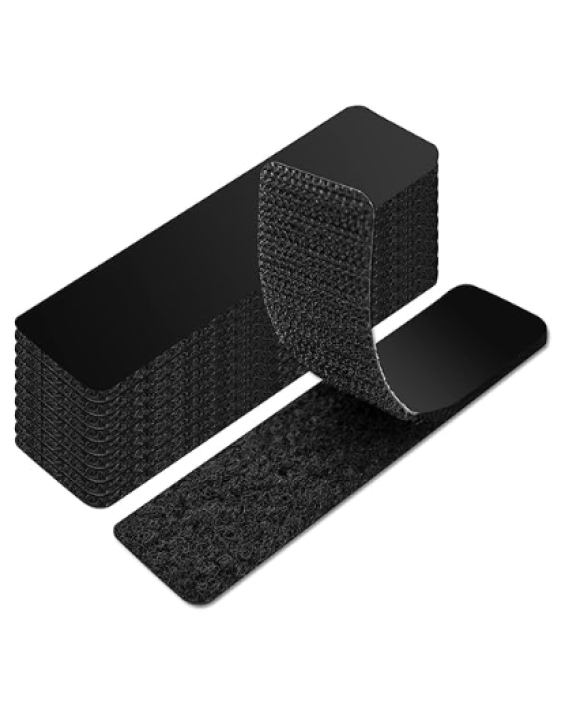 Art3d 16 Sets Hook and Loop Tape Sticky Back,1 in.x 4 in. Heavy Duty Double-Sided Tape Self Adhesive Strip Mounting Tape Perfect for Home and Office