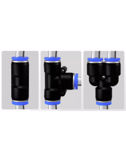 Pneumatic Quick Connector – PU Straight, PG Reducer, PE Tee, PEG High-Pressure Push-in Air Fittings (6/8/10 mm)
