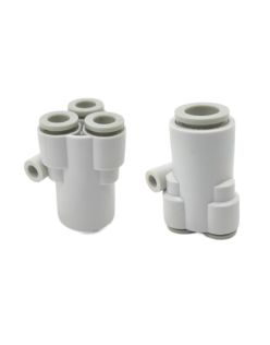 Y-Type Pneumatic Quick Connector – Four-Way Reducing Tube Fitting (1 Input, 3 Output, KQ2UT/PRY Series)