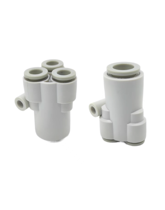 Y-Type Pneumatic Quick Connector – Four-Way Reducing Tube Fitting (1 Input, 3 Output, KQ2UT/PRY Series)