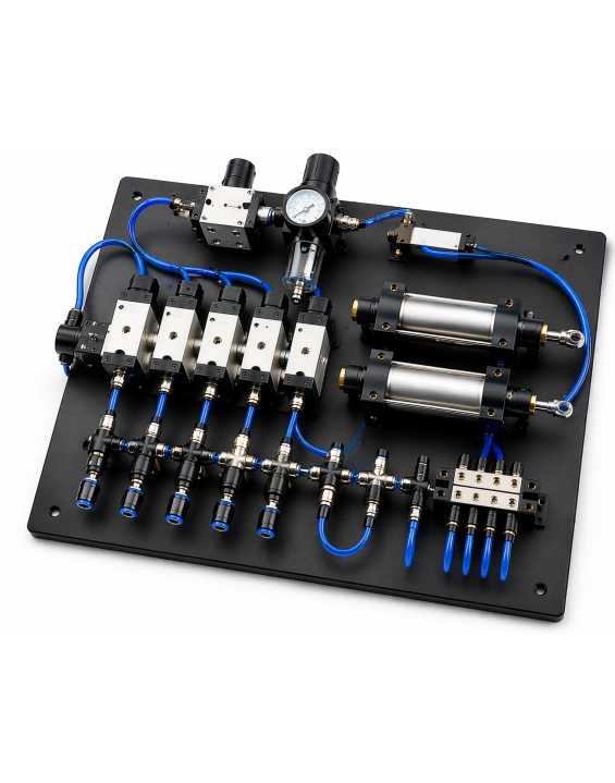 Assembled PneuCore System for pneumatic control and automation kit